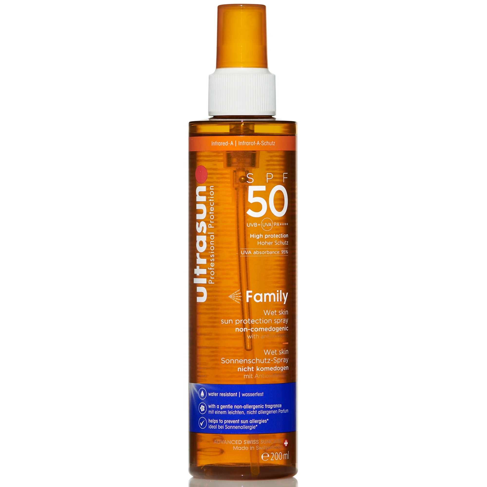 Ultrasun Family Wet Skin Spray SPF50 200ml Fotografija 1
