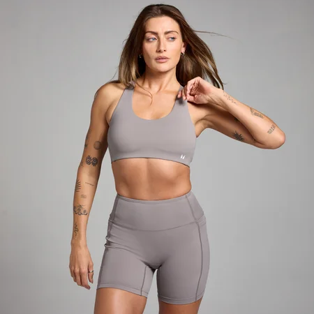 MP Active ženski grudnjak s podesivim križnim naramenicama – Cool Grey