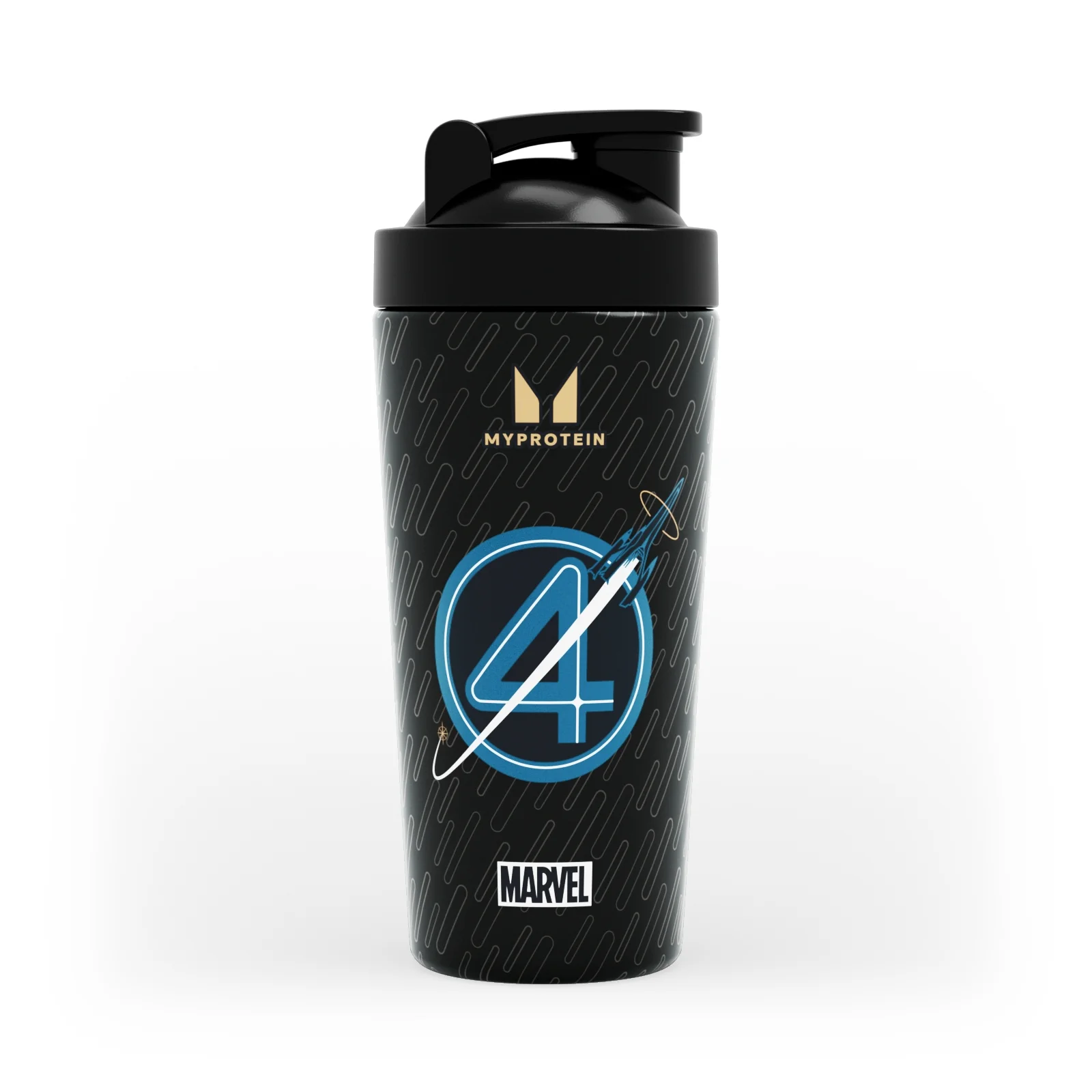 Myprotein metalni shaker Fantastic Four – crni Fotografija 1