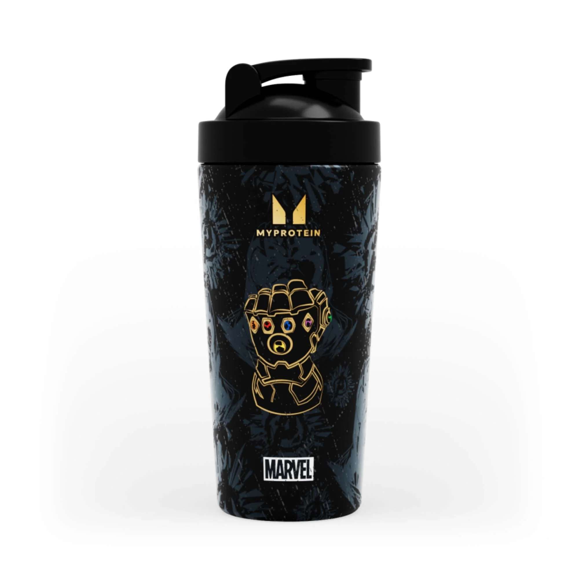 Myprotein Thanos reciklirani metalni shaker – crni Fotografija 1