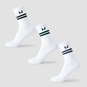 MP Stripe Retro sportske čarape (3 para u pakiranju) – crna/tamni smaragd/tamni safir - Size UK 2-5