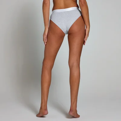 MP ženske bikini gaćice srednje visine (paket od 5 komada) – bijela/crna/sivi mramor - XS Fotografija 7