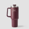 Myprotein metalna boca sa bočnom ručkom i slamkom 1200ml - tamno crvena