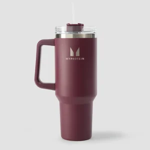 Myprotein metalna boca sa bočnom ručkom i slamkom 1200ml - tamno crvena - Colour Deep Berry