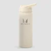 Myprotein reciklirana metalna boca sa slamkom na preklop 500 ml – prirodno krem