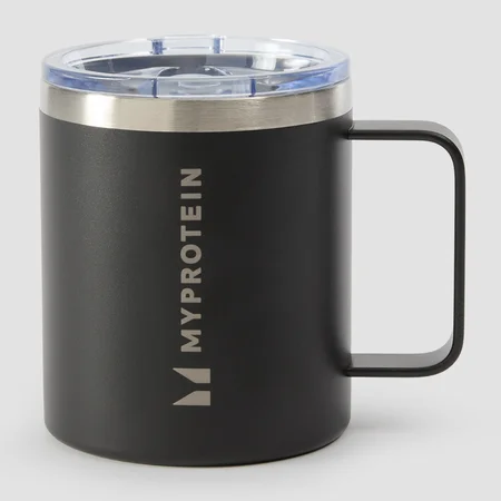 Myprotein reciklirana metalna šalica za kavu 350 ml – crna