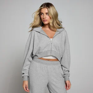 MP ženska Soft Touch majica s kapuljačom i patentnim zatvaračem – siva melirana - Size S