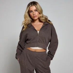 MP ženska Soft Touch majica s kapuljačom i patentnim zatvaračem – boja čokolade - Size L