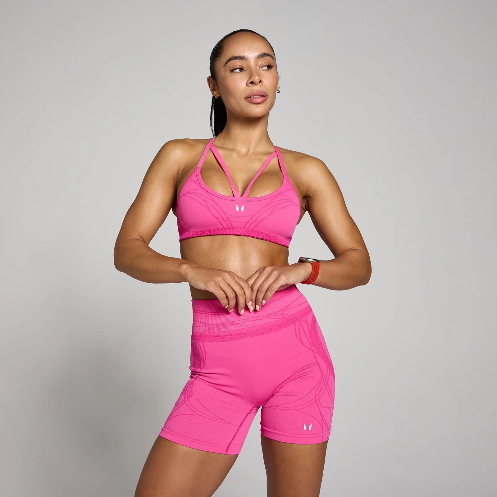 Ženska Hybrid sportski grudnjak s naramenicama MP - Candy Pink - XS Fotografija 1