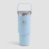 Myprotein metalna boca od recikliranog materijala s ručkom i slamkom 900 ml - baby plava