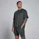 MP muška hibridna oversized mrežasta majica - Washed Black