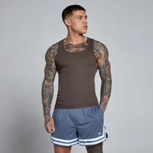 MP muška potkošulja Lift Ribbed Muscle Fit - u boji čokolade - Size L