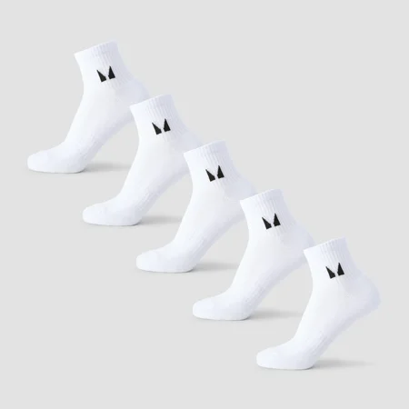 MP unisex čarape do gležnja (5 komada) - bijele