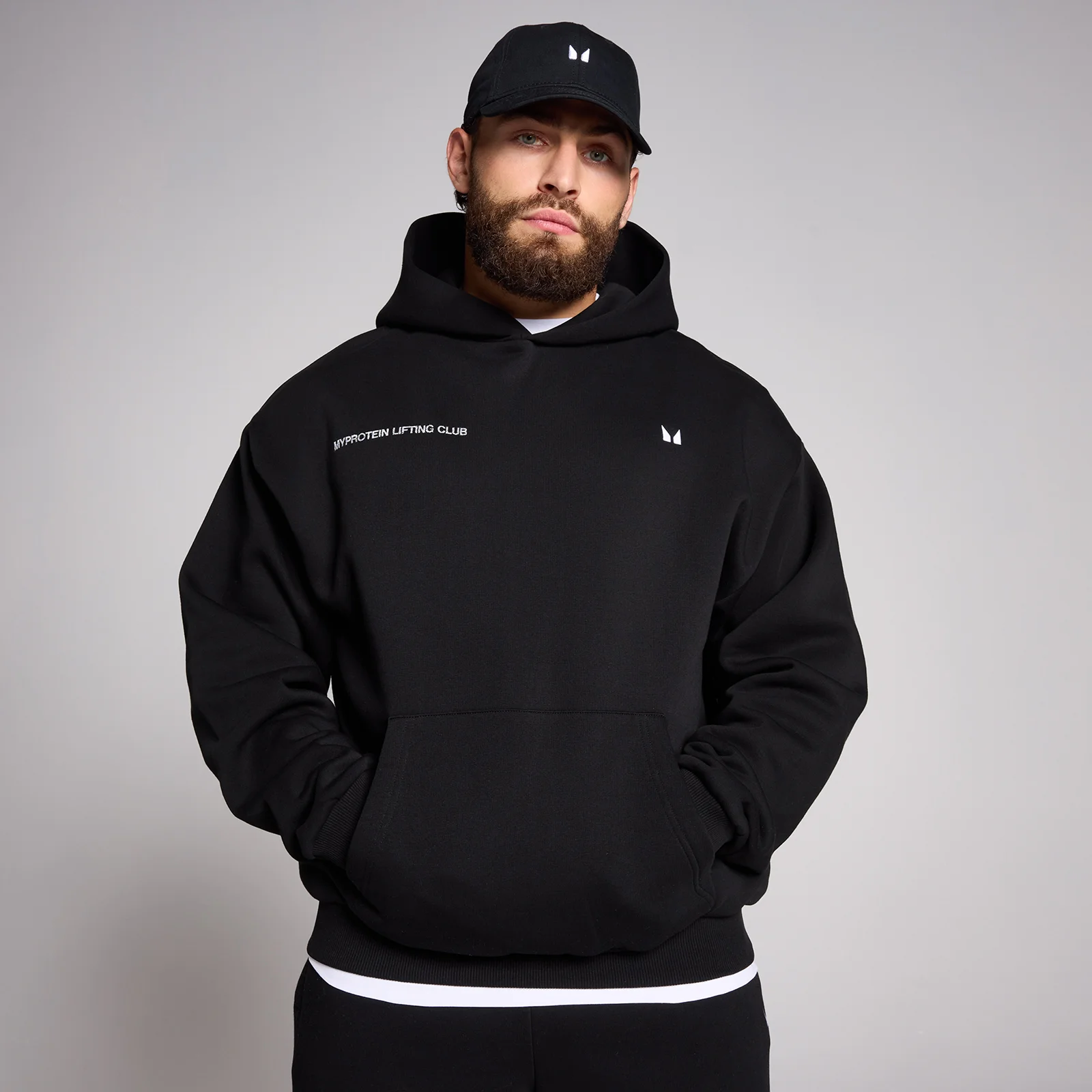 MP Men's Origin Lift Club Oversized Graphic Hoodie - Black - XS Fotografija 1