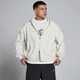 MP muška Lift majica s kapuljačom oversized loopback s dvosmjernim patentom - Creamy Grey Marl