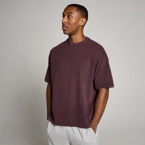 Muška oprana oversized pamučna majica MP - Smeđa - Size XS