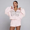Ženska Lift Graphic Lifestyle majica s kapuljačom i patentom MP - baby roza