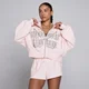 Ženska Lift Graphic Lifestyle majica s kapuljačom i patentom MP - baby roza
