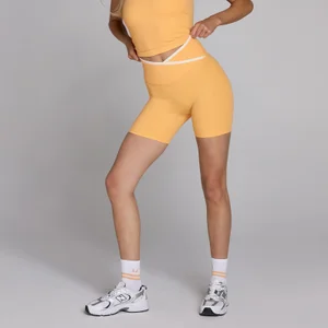 Ženske MP Tempo Contrast kratke hlače - breskva - Size XS
