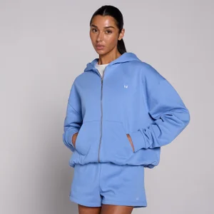 Ženska Basics majica s kapuljačom i patentom MP - nebeskoplava - Size S