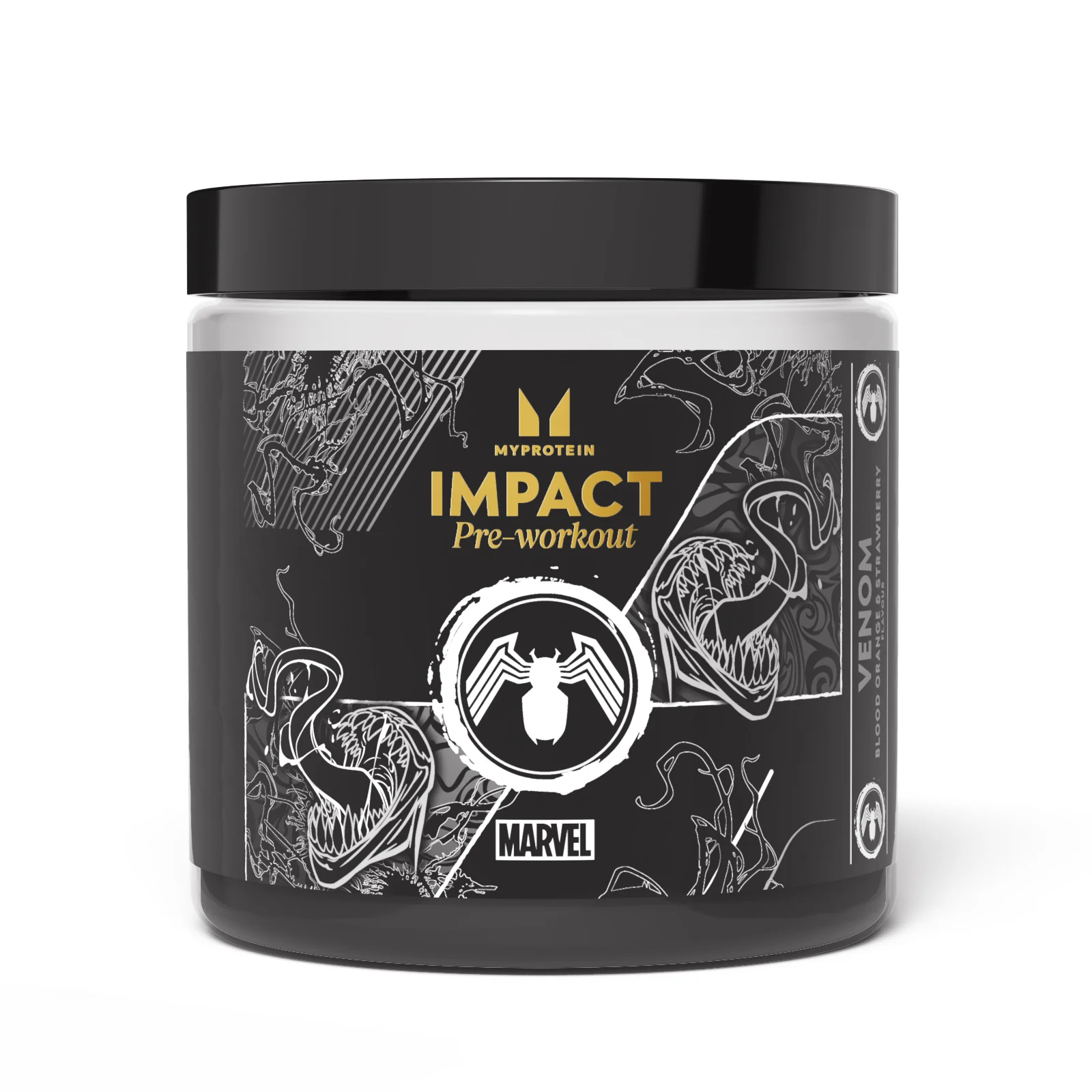 Myprotein Impact Pre-Workout, Marvel Venom (ALT) - 440g - 40Porcija - Marvel Venom - Blood Orange and Strawberry Fotografija 1