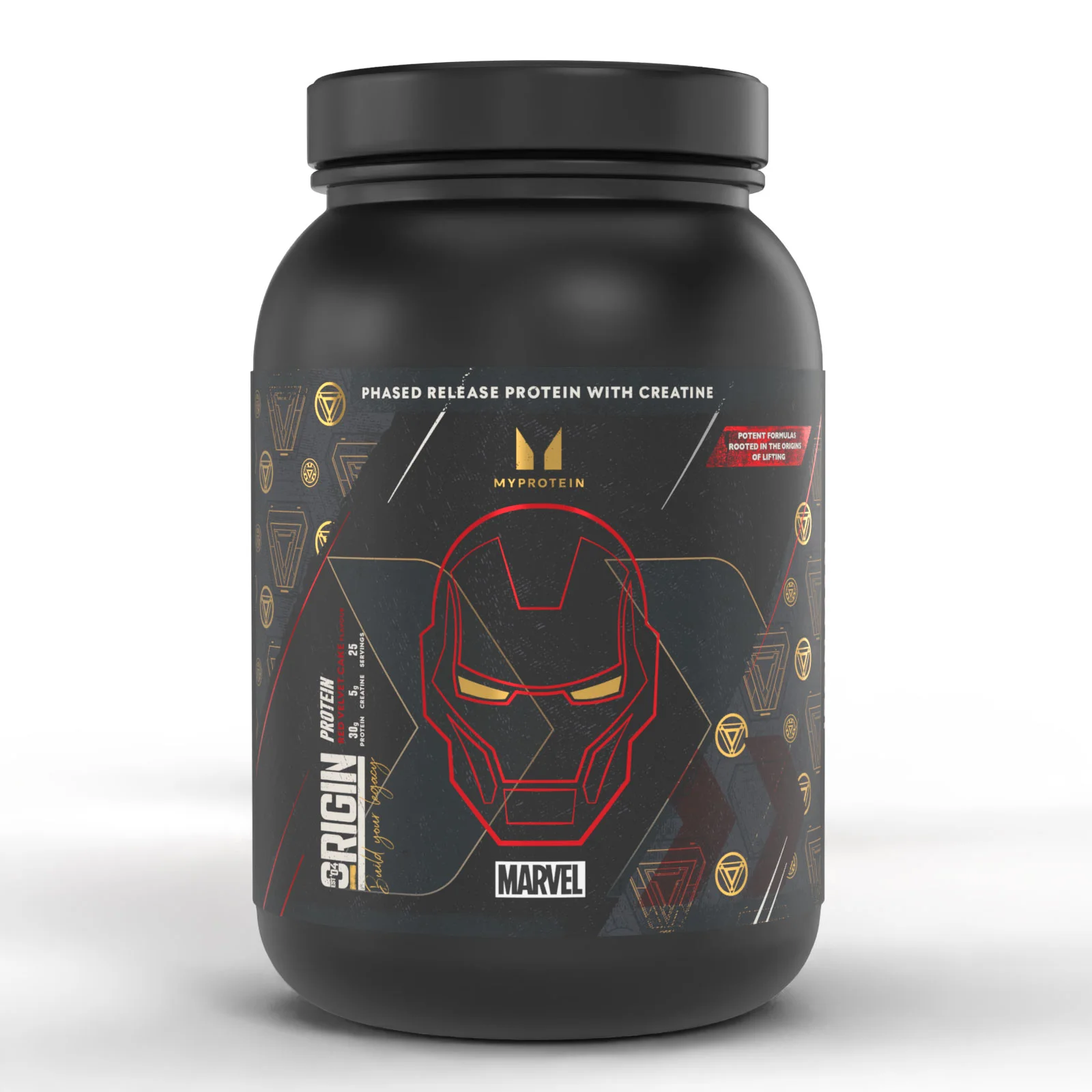 Origin Protein – Iron Man – Red Velvet Cake | MARVEL - 25servings - MARVEL Iron Man - Red Velvet Cake Fotografija 1