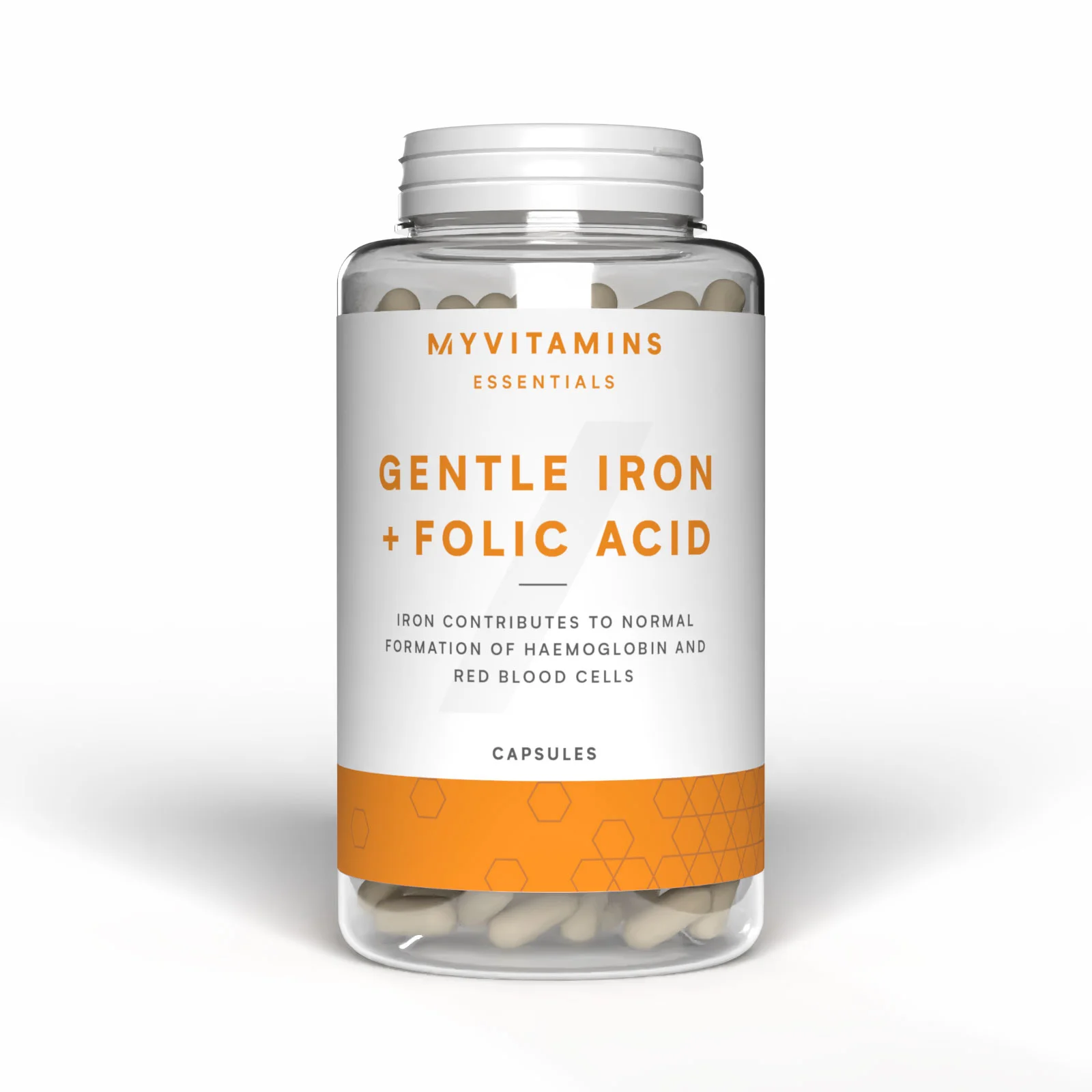 Gentle Iron Bisglycinate + Folic Acid - 30 Capsules, 30Porcija - Bez okusa Fotografija 1