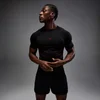MP muška Hero majica bez šavova s mišićnim krojem - Washed Black/Hero Red