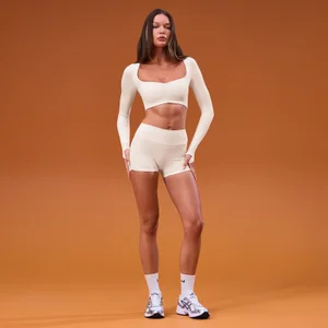 MP ženski Tempo skraćeni top s naborima - Coconut - Size M