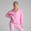 MP ženska osnovna majica s kapuljačom i patentom - Cosmo Pink