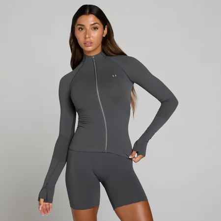 MP ženska Tempo Ultra bešavna jakna s patentom - Robust Grey