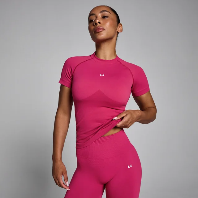 MP ženska Lift bešavna body fit majica - tamno crvena