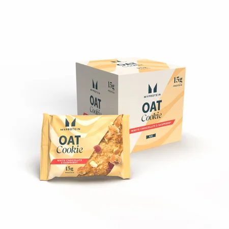 Pečeni Proteinski Kolačić - 6 x 65g - White Chocolate and Raspberry (Oat)