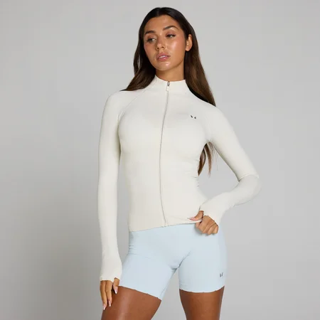MP ženska jakna Tempo Ultra Seamless Full Zip - Mist/Silver