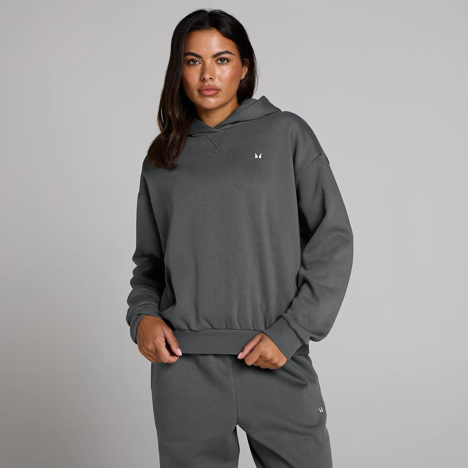 MP ženska Basics oversized majica s kapuljačom - tamnosiva - XXL Fotografija 1