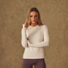 MP ženska X Tatiana majica s dugim rukavima i rupicama za palčeve - pearl