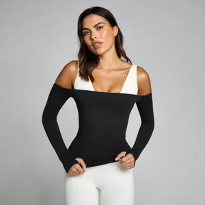 MP Ženska Tempo Off The Shoulder LS Top - Crna - Size S