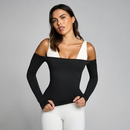 MP Ženska Tempo Off The Shoulder LS Top - Crna