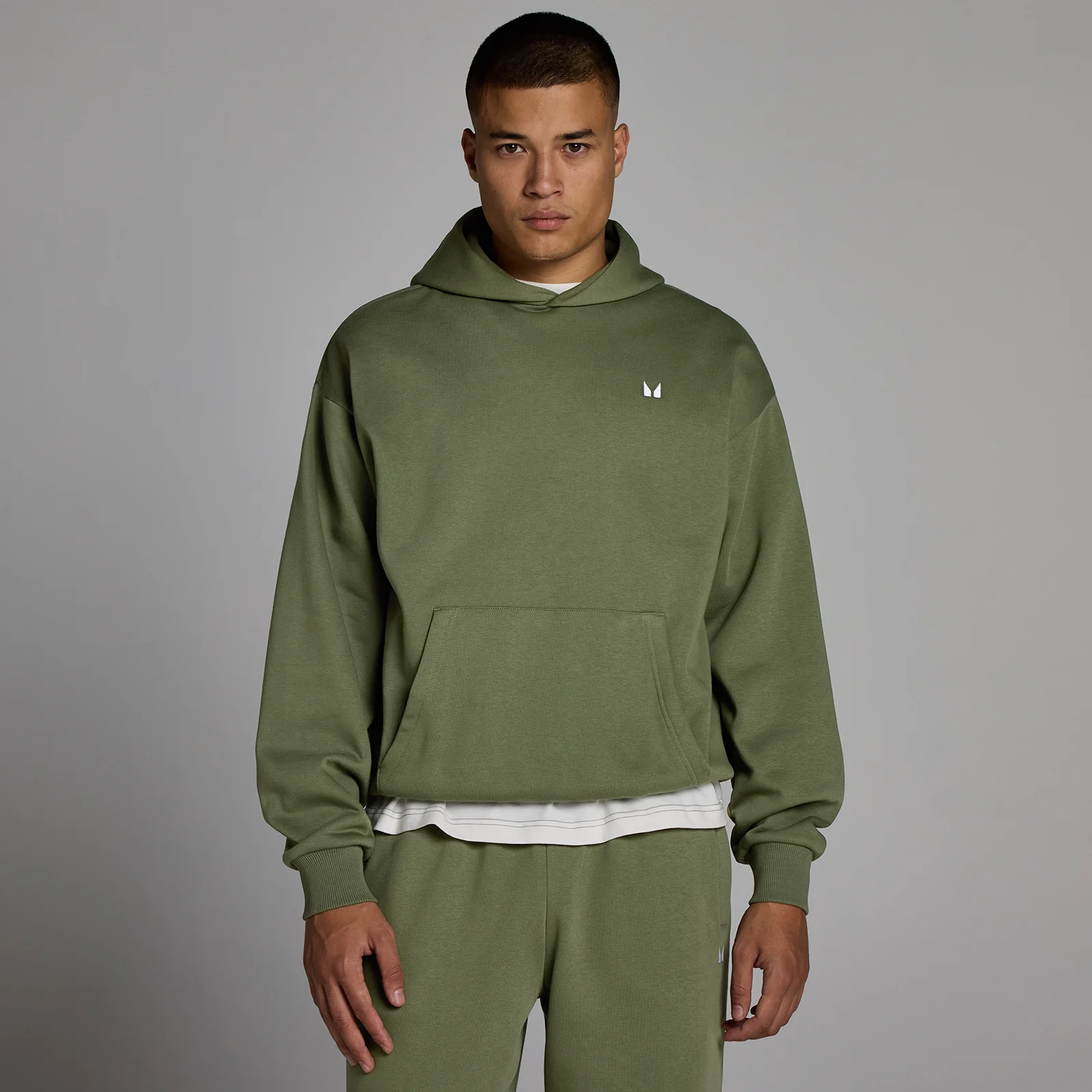 MP muška Rest Day oversized majica s kapuljačom - Washed Olive - L Fotografija 1