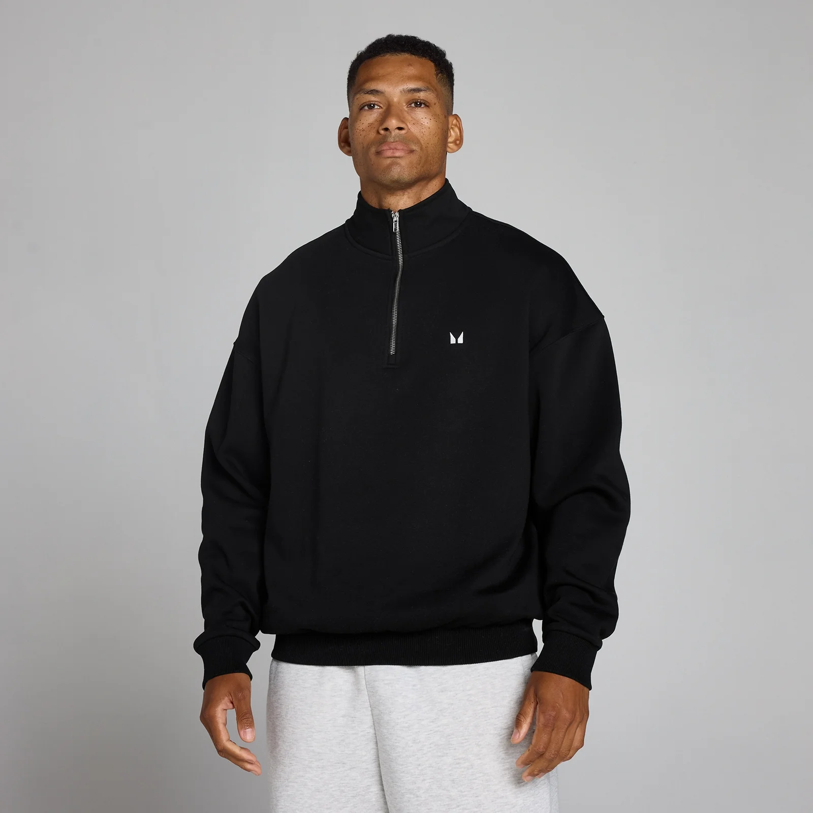 MP Men's Rest Day Oversized 1/4 Zip - Black - M Fotografija 1