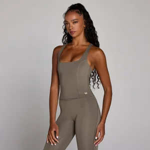 MP ženski trening top s racer leđima - Espresso - Size L