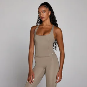 MP ženski trening top s racer leđima - Light Taupe - Size S