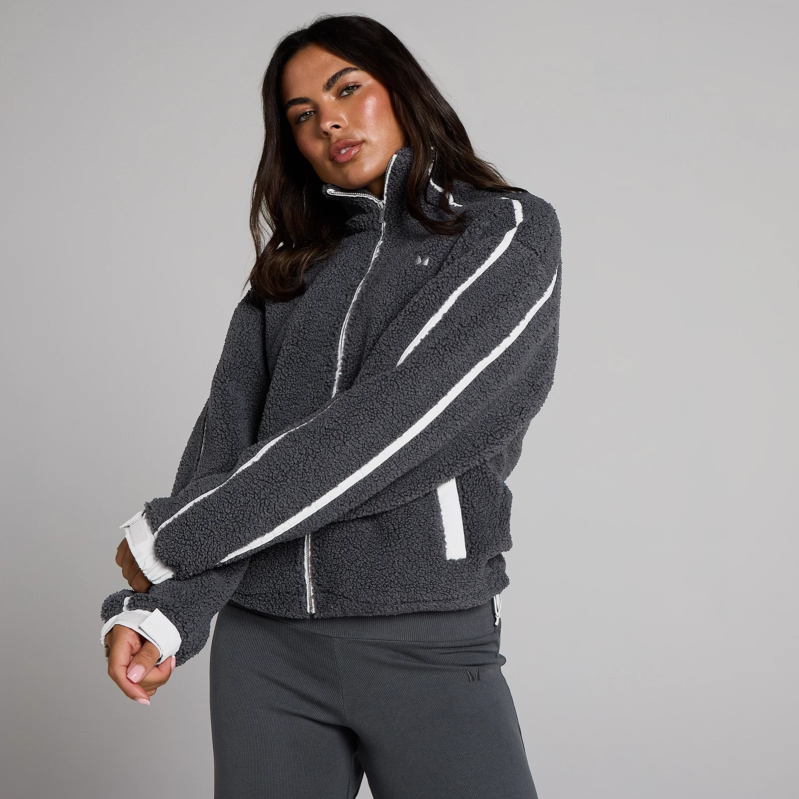 MP ženska jakna s patentom i flis detaljima - Robust Grey - XS Fotografija 1
