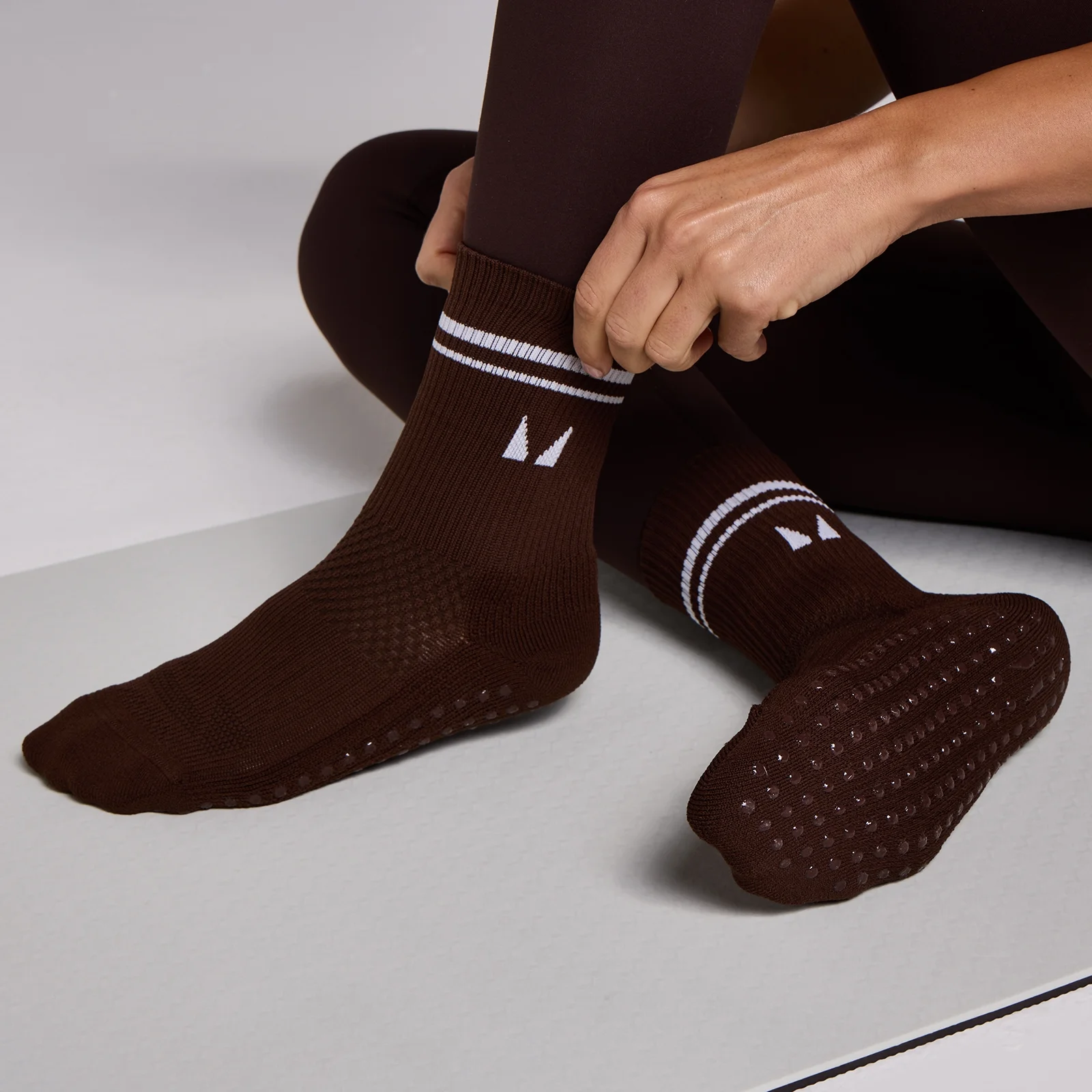 MP Pilates Socks (2 pack) - Cocoa/Pearl - UK 2-5 Fotografija 4