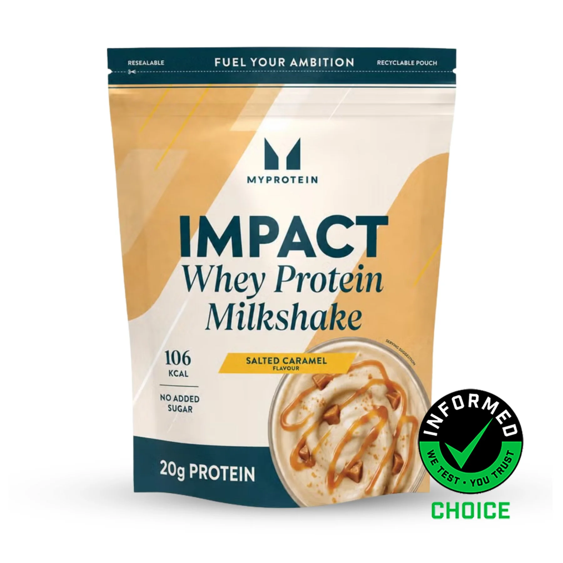 Impact Whey Protein Milkshake - 870G - 30Porcija - Slana Karamela Fotografija 1