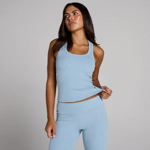 MP ženska rebrasta potkošulja s ugrađenim grudnjakom - Denim plava - Size XS