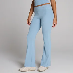 MP ženske rebraste zvonaste - Denim plava - Size XS