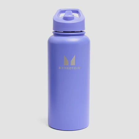 Myprotein reciklirana metalna boca s preklopnom slamkom 1 l - indigo plava
