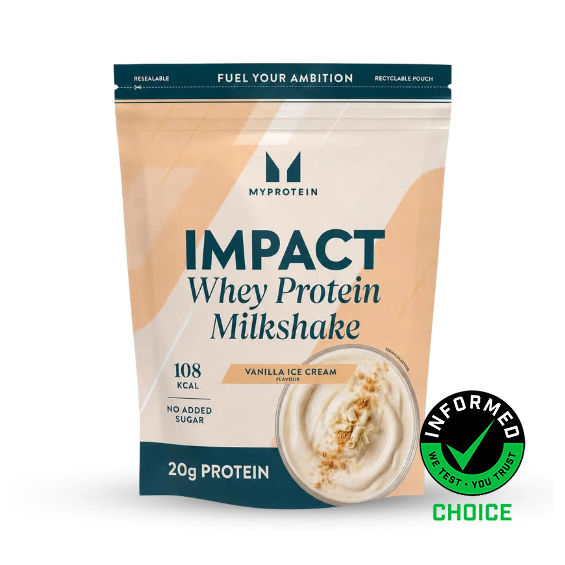 Impact Whey Protein - 435G - 15Porcija - Vanilla Ice Cream (Milkshake) Fotografija 1