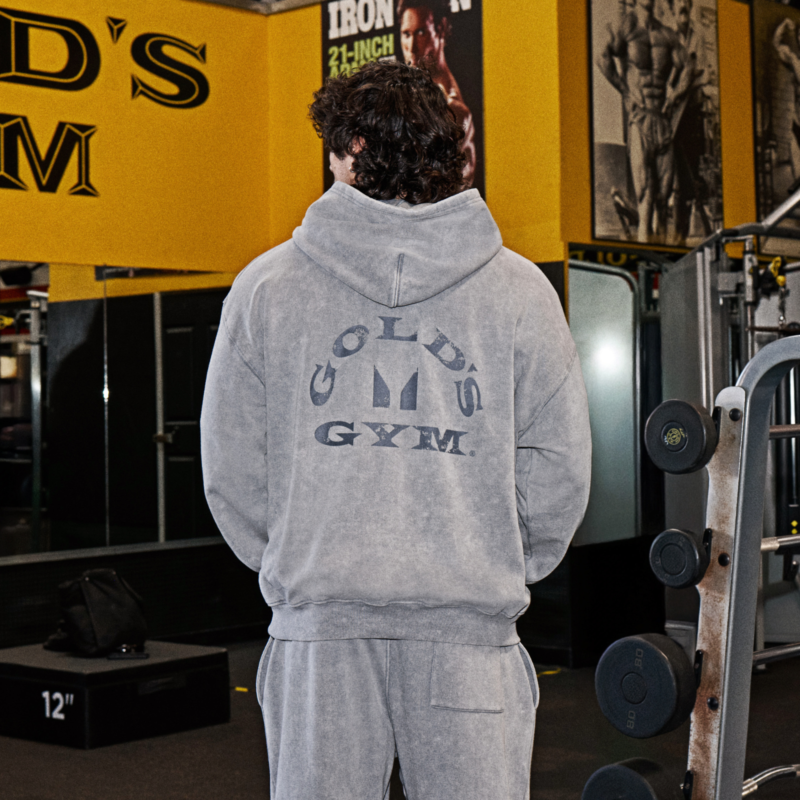 MP X Gold's Muška Washed Graphic Oversized Duksica s Kapuljačom - Steel Blue - L Fotografija 2